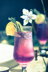 Pink, tropical refreshin cocktail