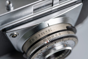 Close up of Vintage & retro camera in the studio