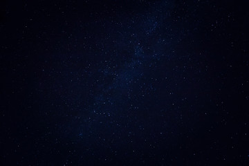 Fototapeta na wymiar Milky way and stars in deep black sky background in summer night.
