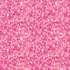 Glitter seamless pattern. Pink hearts. Seventh Valentine's Day. Love. Vector pattern.