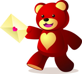 teddy bear love letter