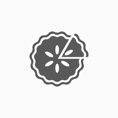pie icon, bakery  vector