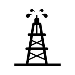 Oil Rig Icon vector sign and symbol on trendy design