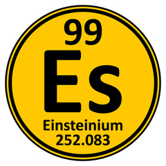 Periodic table element einsteinium icon.