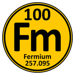Periodic table element fermium icon.