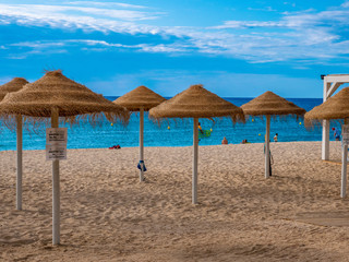 beautiful cove of the Costa Brava beaches of Girona Barcelona Spain, turquoise water Mediterranean sea, and crystal clear water sand