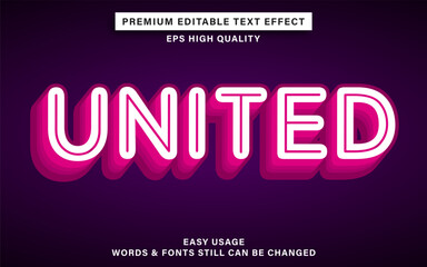 Fototapeta premium United text effect