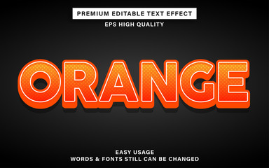 Orange text effect