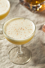 Homemade Bourbon Egg Flip Cocktail