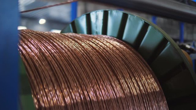 Cable wire production and machines in factory