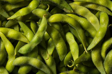 Cooked Green Organic Edamame Beans