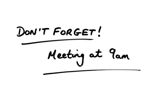 Meeting at 9am
