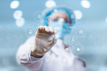 The concept of tablets and medication for effective treatment.