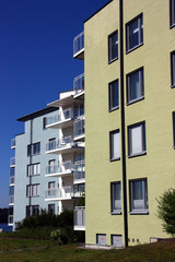 Fototapeta premium Nybyggda bostäder i Larsberg på Lidingö