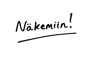 Nakemiin - the Finnish word for Goodbye