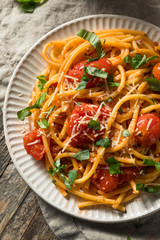 Homemade Bucatini all Amatriciana Pasta