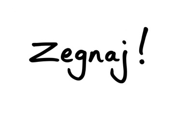 Fototapeta na wymiar Zegnaj - the Polish word for Goodbye