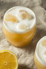Alcoholic Tequila Lemon Sour Cocktail