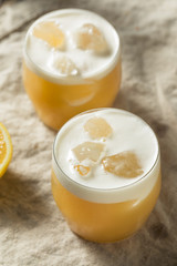 Alcoholic Tequila Lemon Sour Cocktail