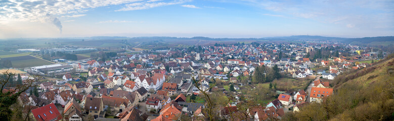 Fototapeta na wymiar Untergruppenbach Baden-Wuerttemberg Panorama