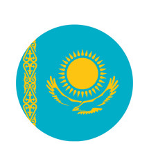 National Kazakhstan flag, official colors and proportion correctly. National Kazakhstan flag. Vector illustration. EPS10. Kazakhstan flag vector icon, simple, flat design for web or mobile app.