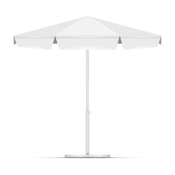 Download White Empty Beach Umbrella Commercial Vector Awning Market Cafe Or Restaurant Desing Element Blank Round Market Tent Canopy Mock Up Isolated On White Background Stock Vector Adobe Stock