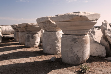 Ancient ruins of Delos in Greece