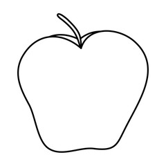 apple fresh fruit isolated icon