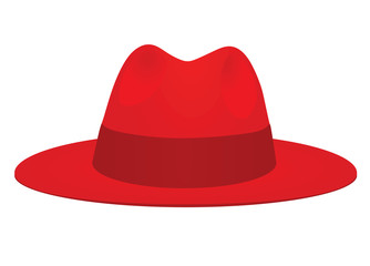 Red hat band. vector illustration - obrazy, fototapety, plakaty