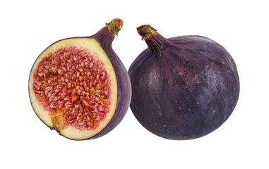 Fresh figs isolated on white background with clipping path