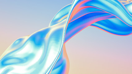 Splash fluid. 3d illustration, 3d rendering.