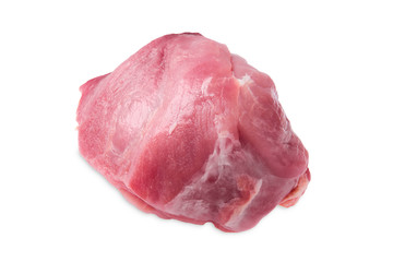 Fresh raw pork meat isolated on white