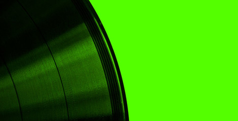 close-up of a fragment of a vinyl record.