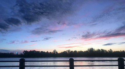 Sunset over the Water in Wilmington North Carolina