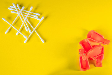A set of cosmetic tools for manicure and pedicure