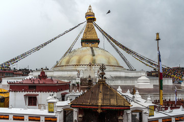 Boudhanath (also called Boudha, Bouddhanath or Baudhanath) is a buddhist stupa in Kathmandu, Nepal...