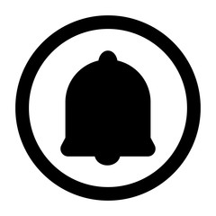 Bell ring, alarm, notification icon. Modern minimalist mobile app ui flat simple icon.