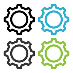Icon of gears. Flat style.