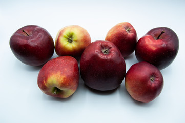 isolated red apples on a white background