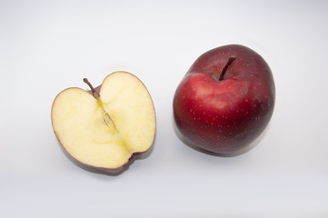 isolated red apples on a white background