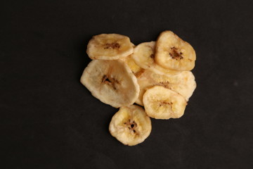 fried banana in color background