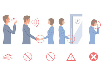 Main ways influenza virus and coronavirus is spreading between people.