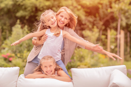 happy family exciting about having a baby