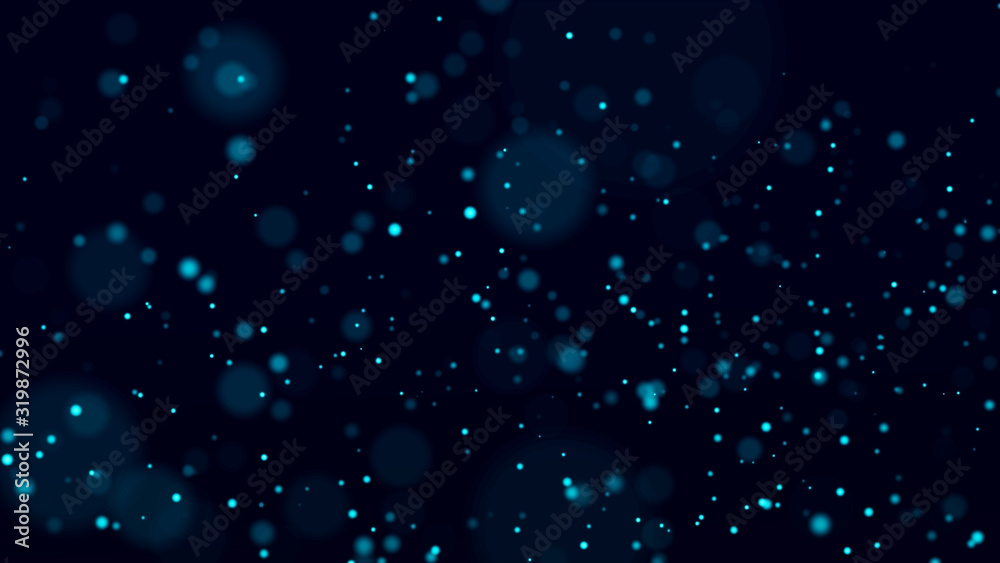 Poster Abstract background of dust particles. Illustration of the cosmos. 3d rendering.