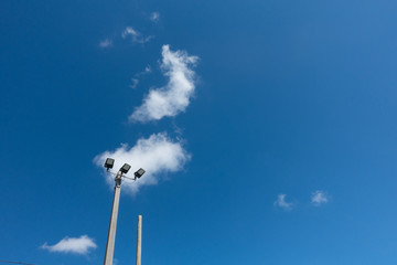 spot light and clouds