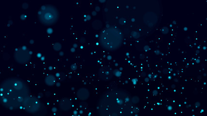 Abstract background of dust particles. Illustration of the cosmos. 3d rendering.