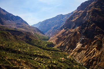 Naklejka na ściany i meble Colca Canyon, a river canyon in southern Peru