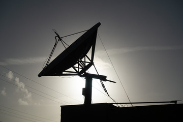 satellite dish on the roof