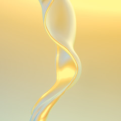 Splash fluid. 3d illustration, 3d rendering.