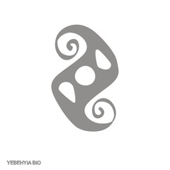 Vector monochrome icon with Adinkra symbol Yebehyia Bio